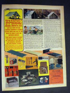   camping images of Boy Scouts Tents & Camp Accessories 1965 Print Ad