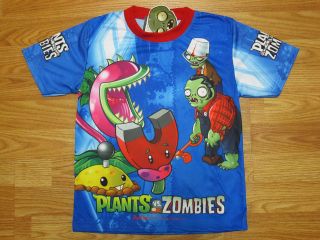 Plants VS Zombies T Shirt #059 Blue Size XS age 2 3