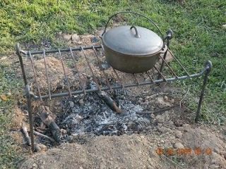 Iron Cooking Grill, Open Fire, Camping, Reenactors, Bug Out 