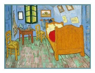 Impressionist Van Goghs The Bedroom Counted Cross Stitch Chart