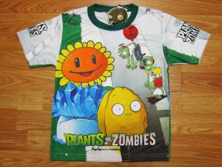 Plants VS Zombies T Shirt #161 White Size XS age 2 3