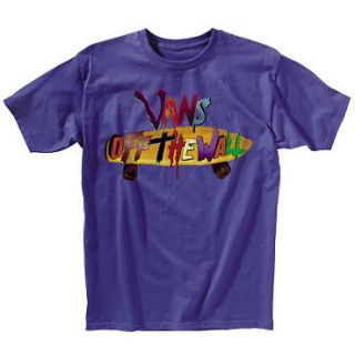 Vans Horror Font Skateboard Purple Skate Deck Mens T shirt NEW S XL