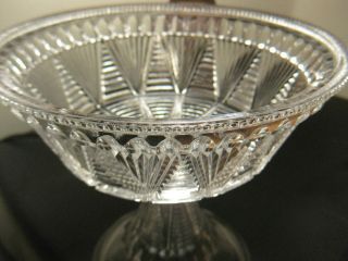   PRESSED CUT EAPG CRYSTAL Glass COMPOTE dish plate stemWARE candy dish