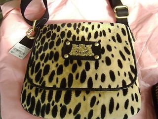 NWT cheetah leopard satchel BAG JUICY COUTURE YSRU0006 x cross body