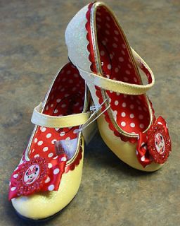 New Disney Store MINNIE MOUSE Costume Shoes Yellow Girls 13/1