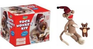 PeeJay Sock Monkey Sewing Kit w/ Teddy Bear Ages 12+