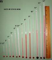 OLD NOS STOCK 6 1/2 INCH GLASS THERMOMETER GLASS TUBE