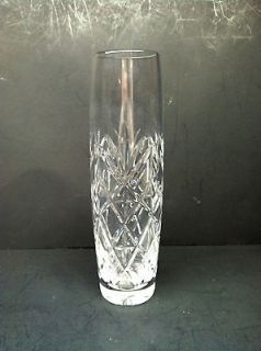 Atlantis crystal vase TALL MINT glass vase signed flower vase