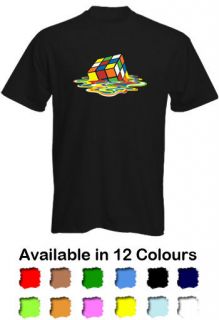 Big Bang Theory Melting Rubiks Cube Funny Mens T Shirt   12 COLOURS 