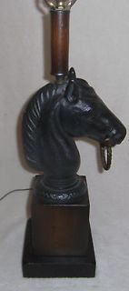 RANCH CRAFT ORIGINAL WESTERN COWBOY HORSE RIDER TABLE LAMP BLACK 
