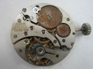 Croton pocket watch movement no dial for parts or repair