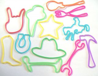 New Silly Bandz Crazy Bands Mixed Shapes Pack of 12