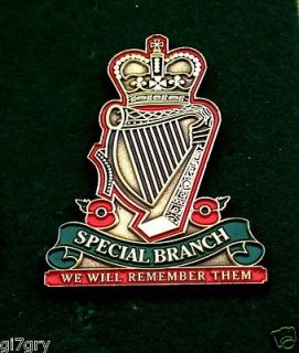 SPECIAL BRANCH ROYAL ULSTER CONSTABULARY RUC POLICE POPPY irish harp 