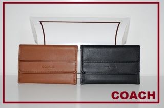 NWT COACH Men Leather Business & Credit Card Cases F62556 Black 