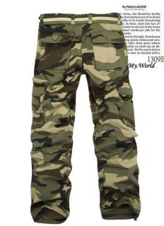 NEW MEN MILITARY ARMY CARGO CAMO COMBAT WORK PANTS TROUSERS SIZE 29 38 