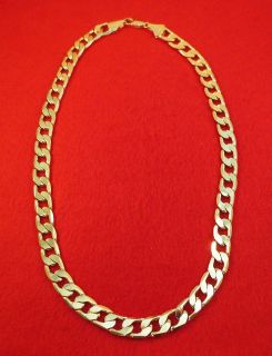36 14KT EP 10 MM CUBAN CURB HEAVY BLING HIP HOP CHAIN NECKLACE W 