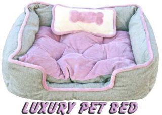 NEW LUXURY DELUXE DOG CAT BED DELUXE PET BEDS + PILLOW (LPB)