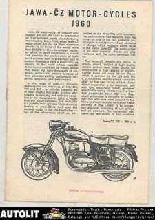 1960 Jawa CZ ESO Manet Cezeta Motorcycle Scooter Moped Brochure 