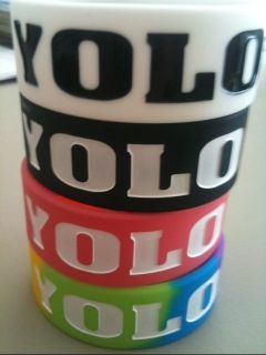 YOLO Silicon Rubber Wristband Bracelet    You Only Live Once    $2 