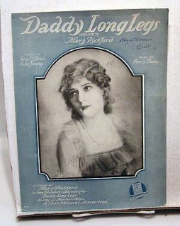 1919 Mary Pickford Sheet Music Daddy Long Legs (L7349 ARRI)
