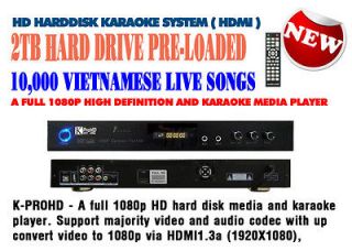 PROHD Karaoke Player with 1080p ( HDMI )   Preloaded 10,000 