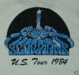 Vtg Scorpions 1984 Concert Tour T Shirt (L/M) iron maiden judas priest 