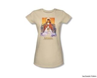 Licensed Jim Henson David Bowie Labyrinth Movie Poster Junior Shirt S 