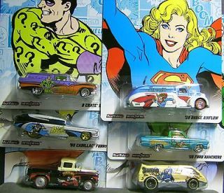 Hot Wheels Nostalgia DC Comics Set of all SIX 6 Cars Batgirl Supergirl 