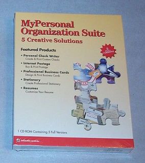 MyPersonal Organization Suite Software/CD (Business cards, Resumes 