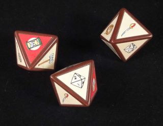JUMANJI BOARD GAME ~3 DIE/DICE~ Replacement Parts/Pieces