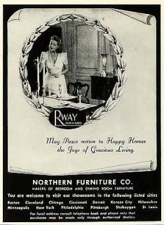1945 Ad Northern Furniture Co Dining Room Rway Interior Design Home 