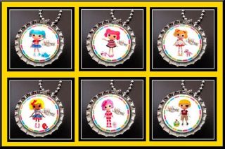 Lalaloopsy Dashes Party Pack of 6 Bottle Cap Necklaces