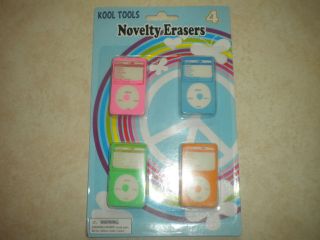 Novelty Cool Trendy Kids School Fun Ipod  Player Student Erasers 