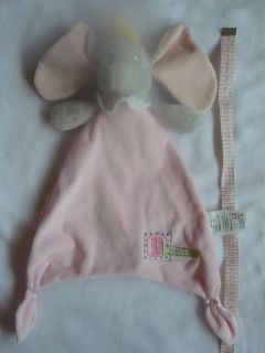 NEW Disney store Baby pink elephant Dumbo Comforter soft toy blanket