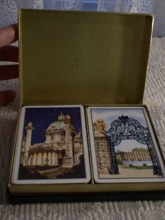 VINTAGE PIANTNIK VIENNA KINGSBRIDGE BRIDGE PLAYING CARDS 24K TIPPED