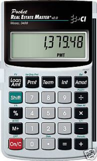   Industries Pocket Real Estate Master Mortgage Calculator Model 3400