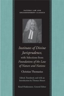 Institutes Divine Jurisprudence by Christian Thomasius 2011, Hardcover 