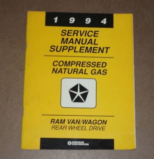 1994 Dodge Ram Van Wagon CNG Dealer Service Manual OEM
