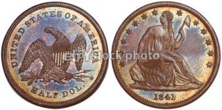 1841, Seated Liberty Half Dollar