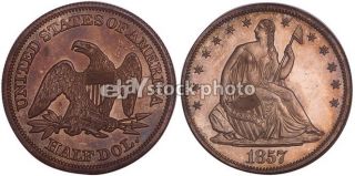 1857, Seated Liberty Half Dollar