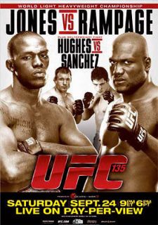 UFC 135 Jon Jones Vs. Rampage Jackson Autographed Event Poster