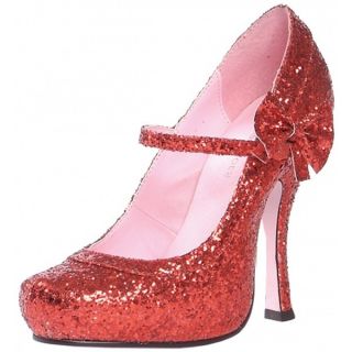   Glitter High Heel Shoes Pumps Mary Jane Wizard of Oz Dorothy Costume