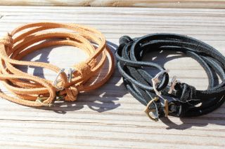 Handmade Leather Suede Bracelet Silver or Bronze Anchor   J Crew 