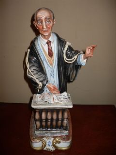   ! Dino Bonalberti Capodimonte Italian Porcelain Figurine of a Judge