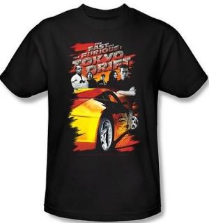   Ladies The Fast & Furious Tokyo Drift Crew Z Car Logo T shirt top