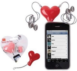 TUNES FOR TWO HEART HEADPHONE SPLITTER IPHONE IPOD  GREAT VALANTINE 