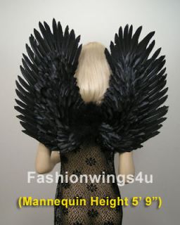   raven crow demon costume feather wings Duo Use pointing up or down