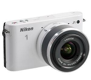 Nikon 1 J1 Digital HD Camera with 10 30mm VR Lens White 10.1MP USA