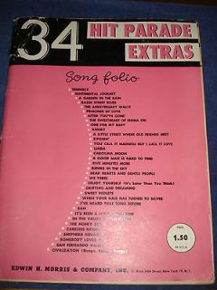 antique,1952,e​dwin h morris,song folio,(34) hit parade extras,music 