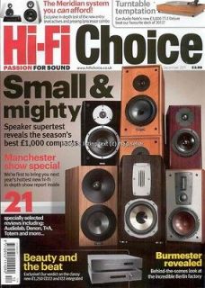 Hi Fi Choice December 2011 Burmester Meridian Audio Note TT2 compact 